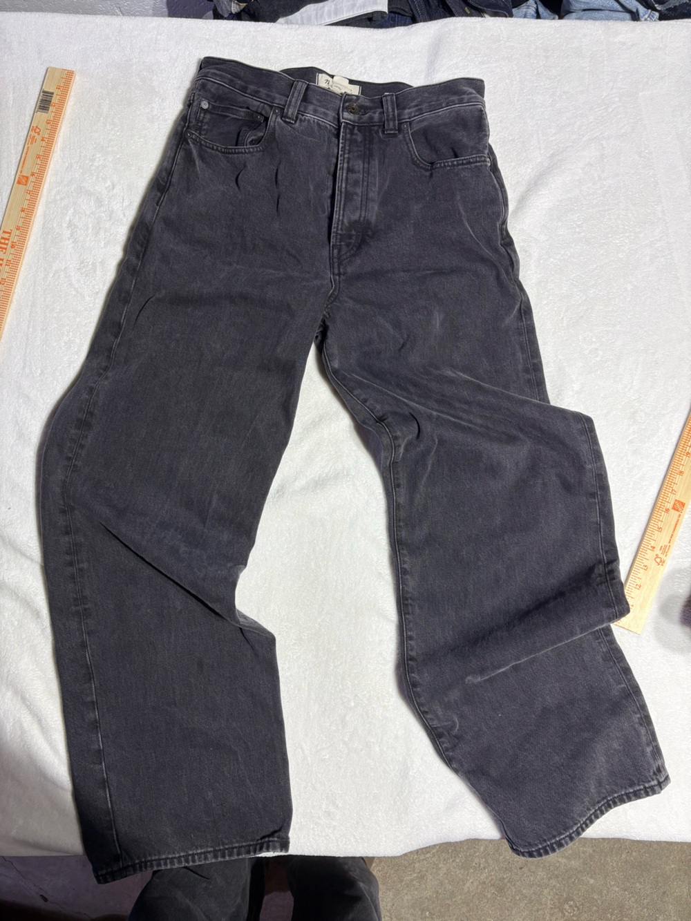 Madewell Men’s Wide Leg Faded Black Jeans
